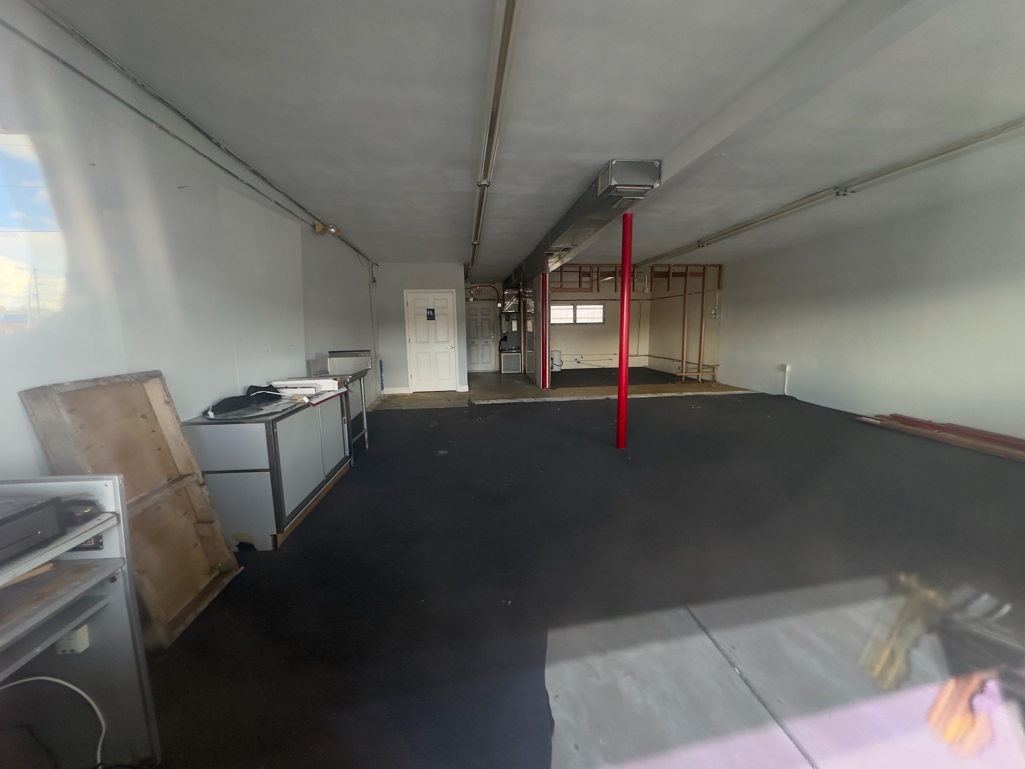 Actual interior condition of a storefront unit